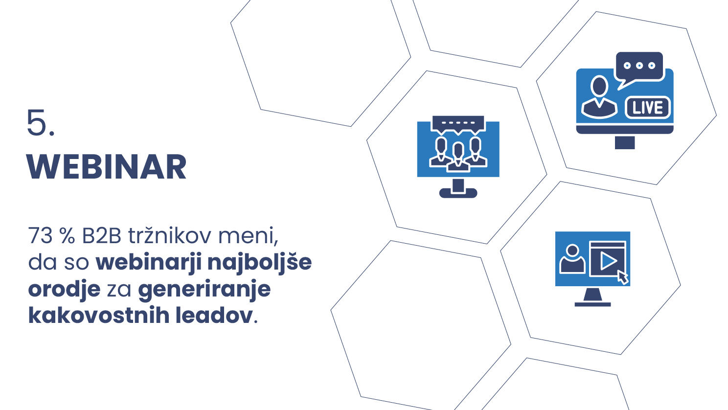 Webinar – 73 % B2B tržnikov meni, da so webinarji najboljše orodje za generiranje kakovostnih leadov